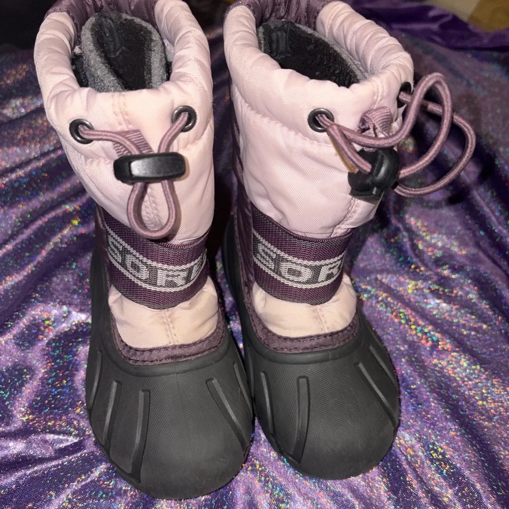 Kids Purple Sorel Snow Boots
